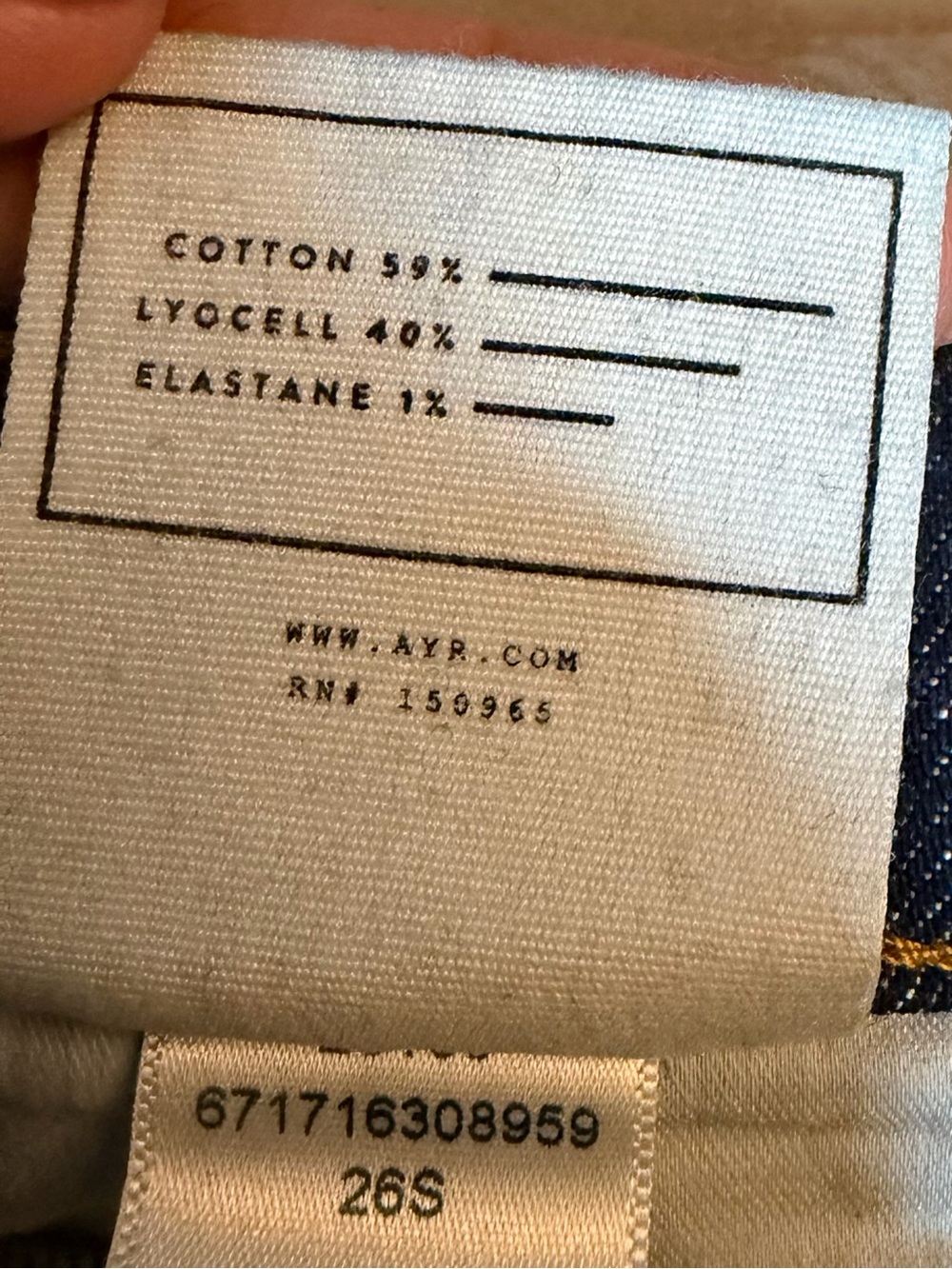 AYR Secret Sauce Jeans, Size 26S Underground Hustle NWOT - Picture 5 of 6